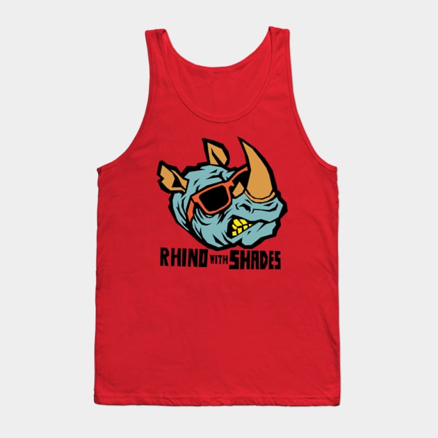 Rhino with shades Tank Top by Cem Kızıltuğ